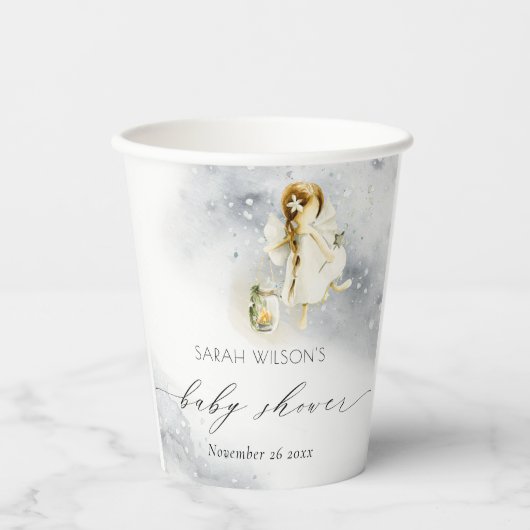 Waterverf van de klinkerstbakkerij — Baby shower Papieren Bekers (Voorkant)