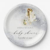 Waterverf van de klinkerstbakkerij — Baby shower Papieren Bordje (Voorkant)