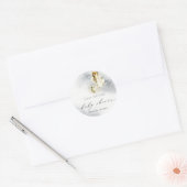 Waterverf van de klinkerstbakkerij — Baby shower Ronde Sticker (Envelop)