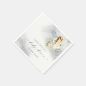 Waterverf van de klinkerstbakkerij — Baby shower Servet (Hoek)