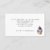 Waterverf van de koekjesborst en de desserts visitekaartje (Achterkant)