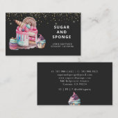 Waterverf van de koekjesborst en de desserts visitekaartje (Voorkant / Achterkant)