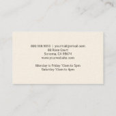 Waterverf van de koffiebakkerij Cupcake Baker Past Visitekaartje (Achterkant)