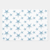 Waterverf van de kustblauwe zeebaars en koraal inpakpapier vel (Voorkant 3)