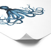 Waterverf van de kustkust van de inktvissoort poster (Hoek)