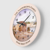 Waterverf van de kustkust van het visserijhuis grote klok (Hoek)