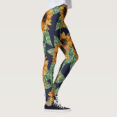 Waterverf van de landelijke steenzeemacht zonneblo leggings (Rechts)