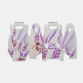 Waterverf van de lavendel en de bijen: Birthday Bedankdoosjes (Uitgevouwen)