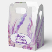 Waterverf van de lavendel en de bijen: Birthday Bedankdoosjes (Geopend)