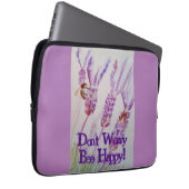 Waterverf van de lavendel en de bijen laptop sleeve (Voorkant Rechts)