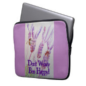 Waterverf van de lavendel en de bijen laptop sleeve (Voorkant Links)