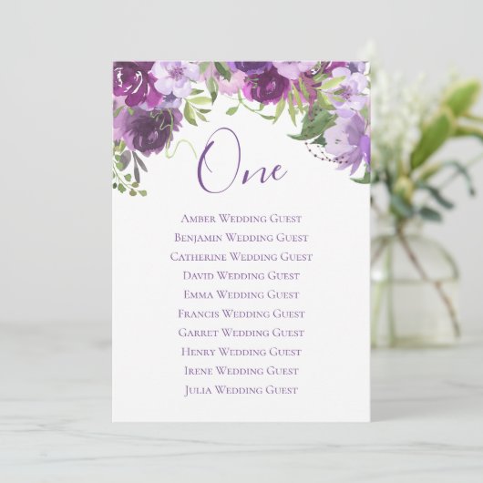 Waterverf van de lavendel Floral Tabel 1 Zitplaats (Staand voorkant)