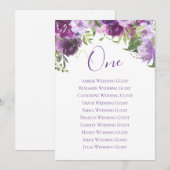 Waterverf van de lavendel Floral Tabel 1 Zitplaats (Voorkant / Achterkant)