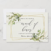 Waterverf VAN DE LEEFGOUDE FOLIAGE IS MIJN GEMAAKT Kaart (Voorkant)