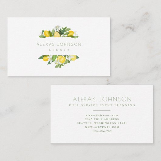 Waterverf van de lente-zomer visitekaartje (Voorkant / Achterkant)