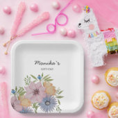 Waterverf van de lente-zomertuin papieren bordje (Feest)