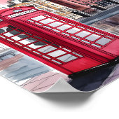 Waterverf van de Londense telefooncel Poster (Hoek)