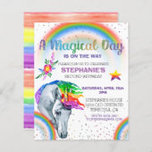 Waterverf van de magische Unicorn regenbooglitter (Voorkant / Achterkant)