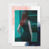 Waterverf van de marine en Blush Viering van het l Kaart (Achterkant)