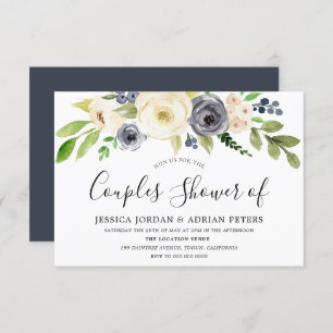 Waterverf van de marine en champagne kaart