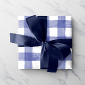 Waterverf van de marine, Gingham-pakpapier Cadeaupapier