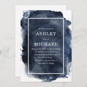 Waterverf van de marine - witte grens Splash bruil Kaart (Voorkant / Achterkant)