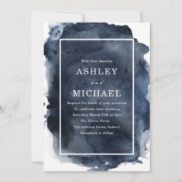 Waterverf van de marine - witte grens Splash bruil Kaart