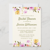 Waterverf van de moderne Floral Vrijgezellenfeest Kaart (Voorkant)