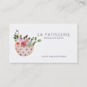 Waterverf van de moderne perzikenbakkerij visitekaartje (Voorkant)