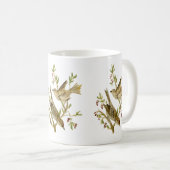 Waterverf van de mok Sparrows (Voorkant rechts)