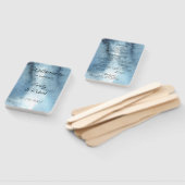 Waterverf van de mosterdblauwe marine handwaaier (Niet-gemonteerd)