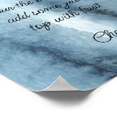 Waterverf van de mosterdblauwe marine Mimosa bar Poster (Hoek)