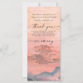 Waterverf van de mountainSunset Wedding Rustic (Voorkant)