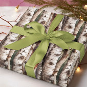 Waterverf van de Natuur van Birch Trees Cadeaupapier
