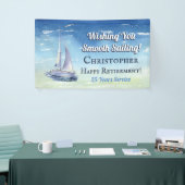 Waterverf van de nautische zeilboot spandoek (Beurs)