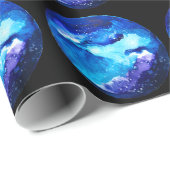 Waterverf van de nebula sterrenstelsel van de blau cadeaupapier (Rol Hoek)