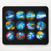 Waterverf van de nebula sterrenstelsel van de blau muismat (Voorkant)