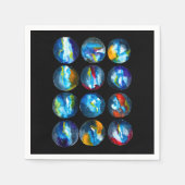 Waterverf van de nebula sterrenstelsel van de blau servet (Voorkant)