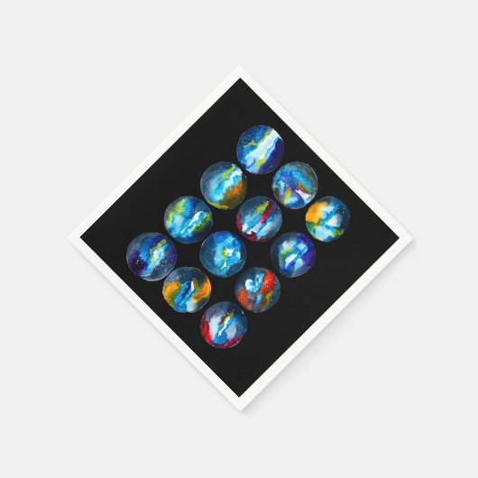 Waterverf van de nebula sterrenstelsel van de blau servet (Hoek)