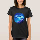 Waterverf van de nebula sterrenstelsel van de blau t-shirt (Voorkant)