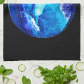 Waterverf van de nebula sterrenstelsel van de blau theedoek (Gevouwen)