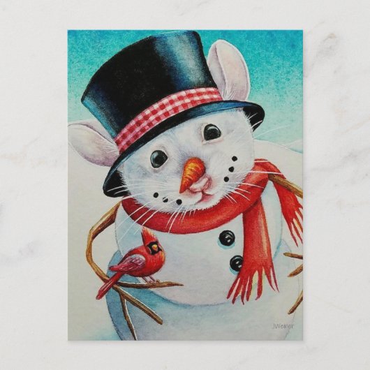 Waterverf van de Noord-Amerikaanse Muis Briefkaart (Voorkant)