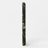 Waterverf van de olijvenbranche op zwarte inkt Case-Mate iPhone case (Achterkant/links)