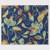 Waterverf van de Paisley-grieppatroon: bloemen, f Cadeaupapier (Vlak)