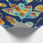 Waterverf van de Paisley-grieppatroon: bloemen, f Cadeaupapier (Hoek)