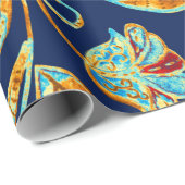 Waterverf van de Paisley-grieppatroon: bloemen, f Cadeaupapier (Rol Hoek)