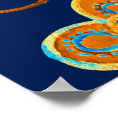 Waterverf van de Paisley-grieppatroon: bloemen, f Poster (Hoek)