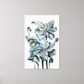 Waterverf van de Perzische Blauwe Poppies in de Hi Canvas Afdruk (Voorkant)