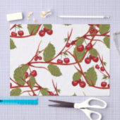 Waterverf van de  Red Cherry Branch Tissuepapier (Craft)