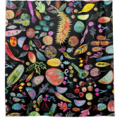 Waterverf van de regenboog, kleurrijke regenwanden douchegordijn (Voorkant)